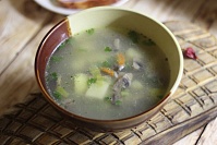Как приготовить рисовый суп с шампиньонами